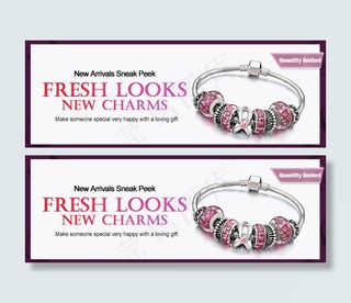 圣诞节字体银饰品banner矢量素...