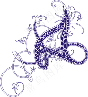复杂的字母剪贴画