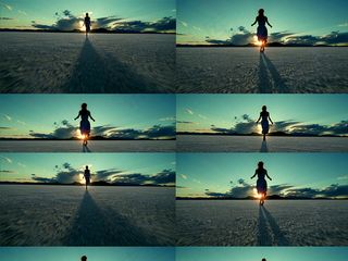 超高清走向阳光的女孩视频