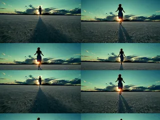 超高清走向阳光的女孩视频