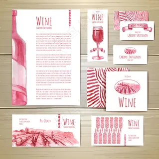 香槟酒卡片设计广告矢量素材