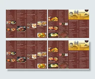 西式餐厅点菜单图片