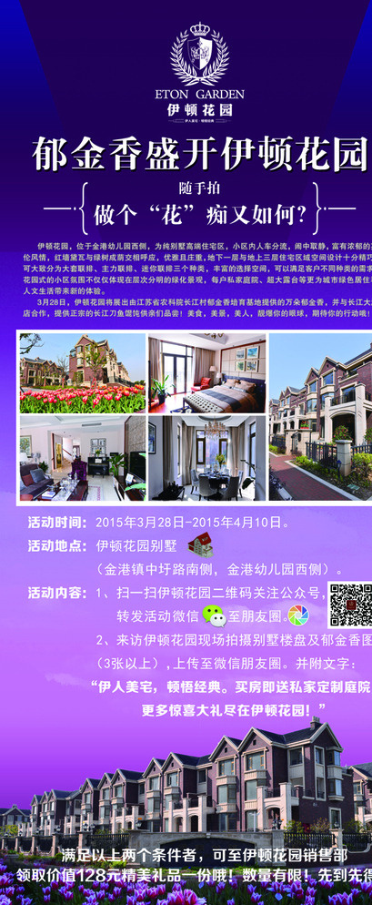 房产郁金香展架图片