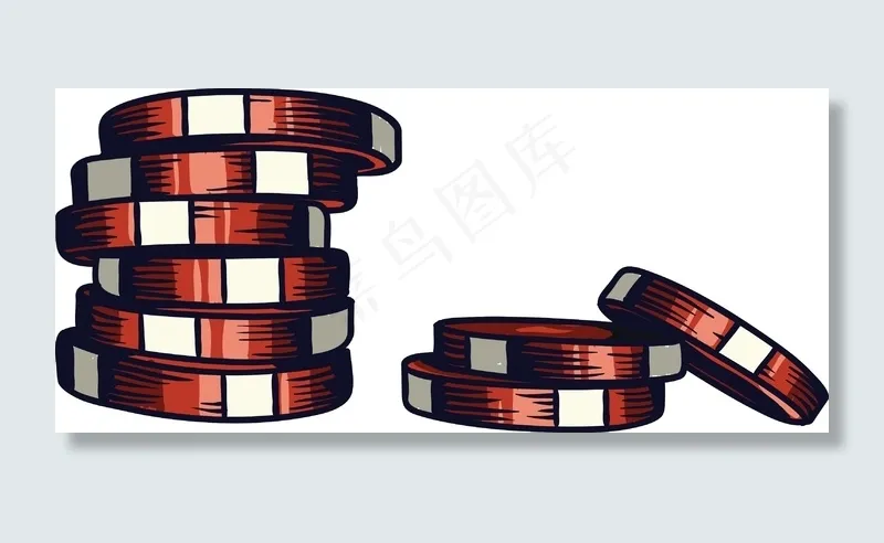 向量的赌博筹码eps,ai矢量模版下载