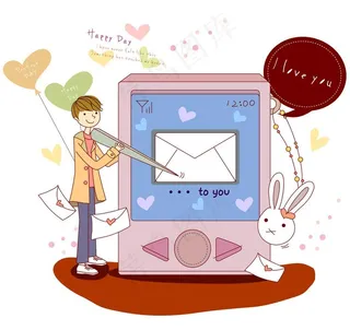 发送电子邮件的男生图片