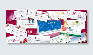 2012爱情台历设计PSD素材