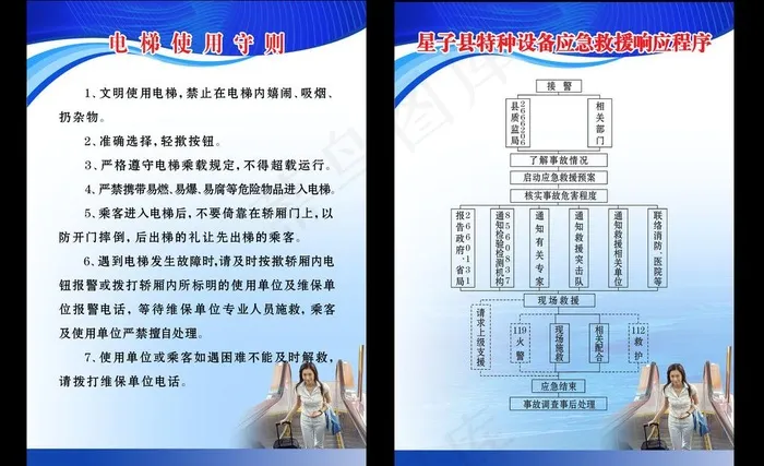 电梯制度牌图片psd模版下载