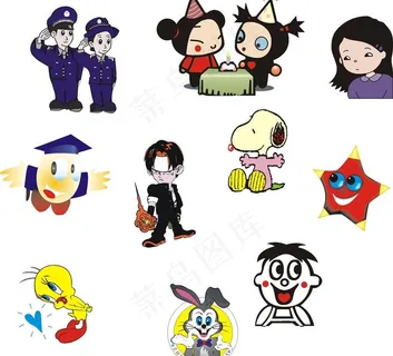 公仔 警察 狗仔 兔图片