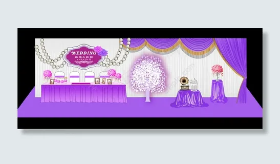 婚礼签到背景迎宾背景