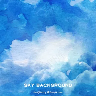 蓝色的天空和云backgrpund...