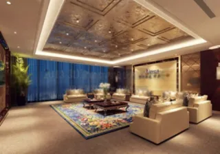 欧洲风格的豪华客厅设计模型