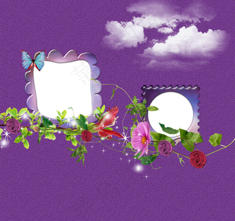 花朵相框图片