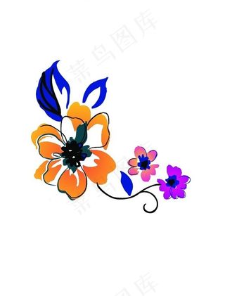 韩国精美花草图案矢量图093