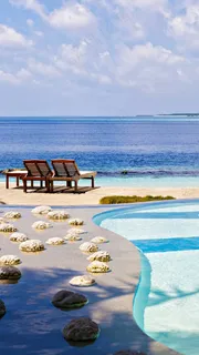 大海沙滩高清摄影图片