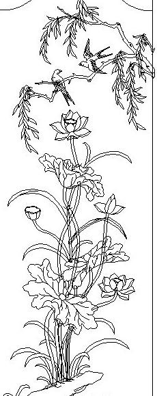 吉祥衣柜荷花图片