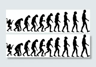 人类进化的矢量素材