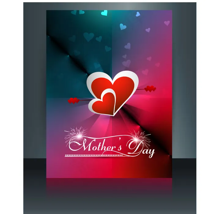 母亲节卡片素材ai矢量模版下载
