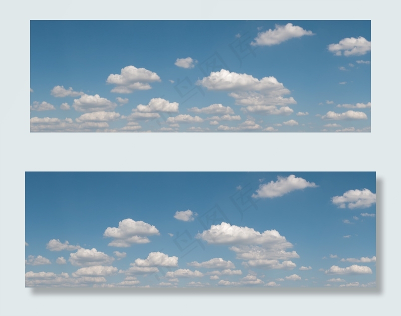 蓝色的天空全景