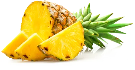 卡通实物菠萝海报PNG素材