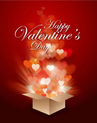 精美情人节爱心礼盒插画矢量素材