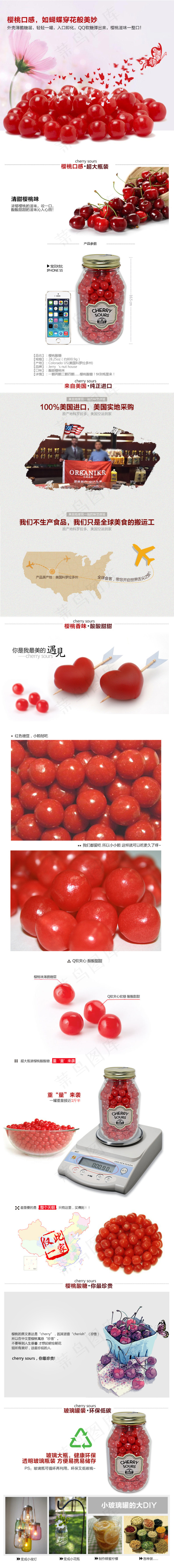 全球食客樱桃酸糖详情页设计