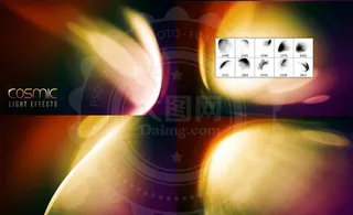 10款炫丽的光线装饰笔刷