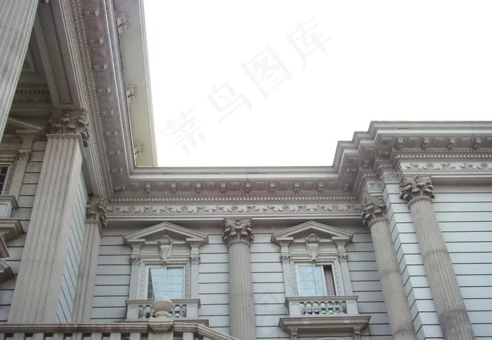 上海闵行区人民法院欧式建筑特写图片