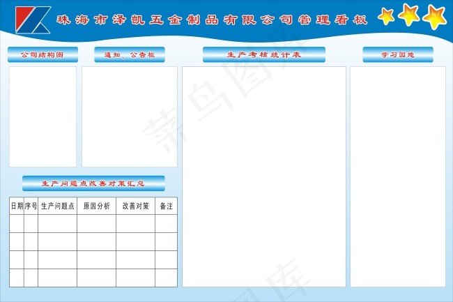 企业看板cdr矢量模版下载