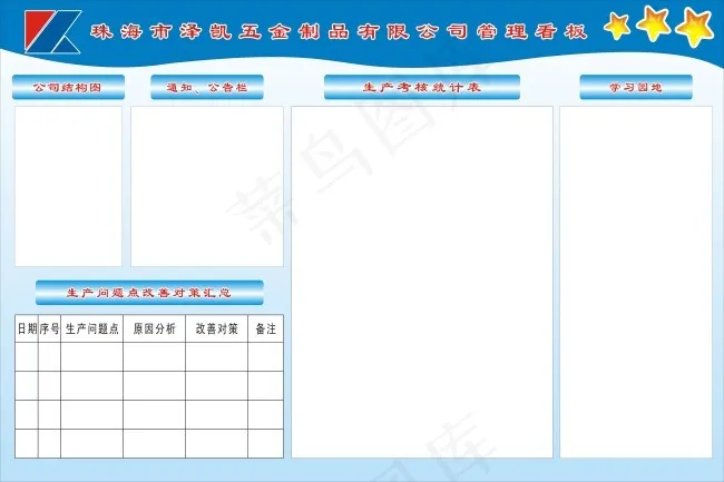 企业看板cdr矢量模版下载