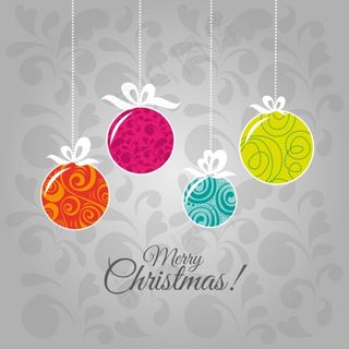 圣诞吊球矢量素材