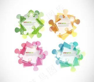 时尚拼图08——矢量素材