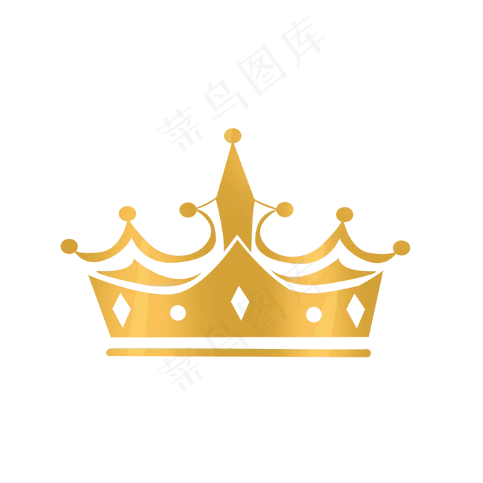 欧式金色菱形皇冠,免抠元素(2362*2362px 300 dpi )psd模版下载