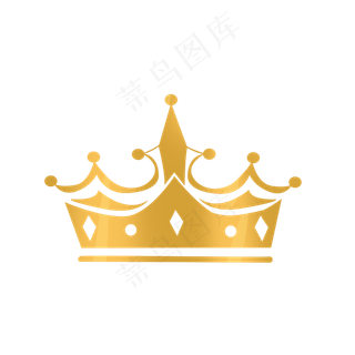 欧式金色菱形皇冠,免抠元素