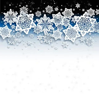 梦幻雪花装饰背景矢量素材-2