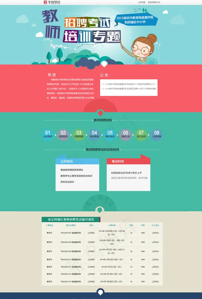 2015南京四城区教师招聘考试图片psd模版下载