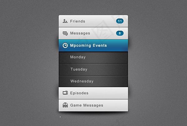 信息导航栏目psd