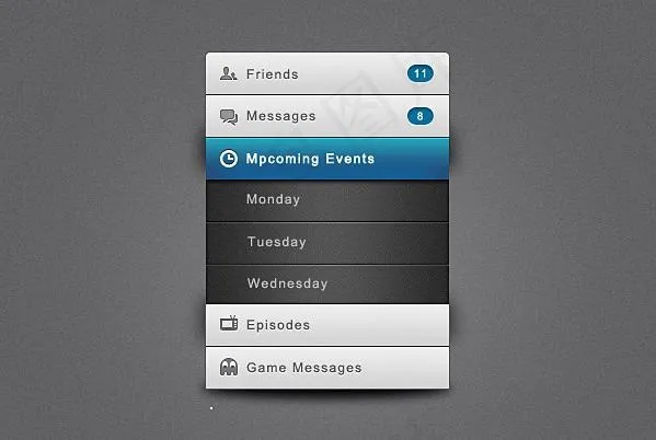 信息导航栏目psd