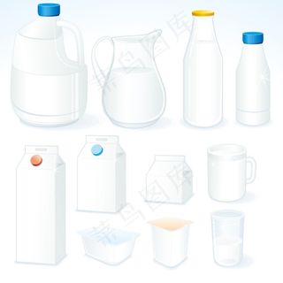 牛奶盒子背景矢量素材