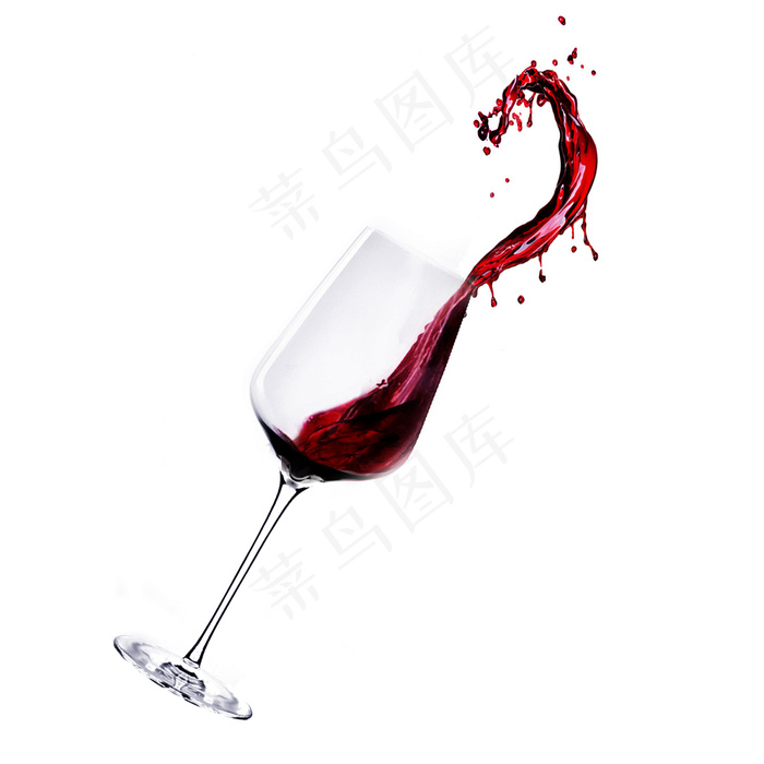 倾斜红酒杯图片