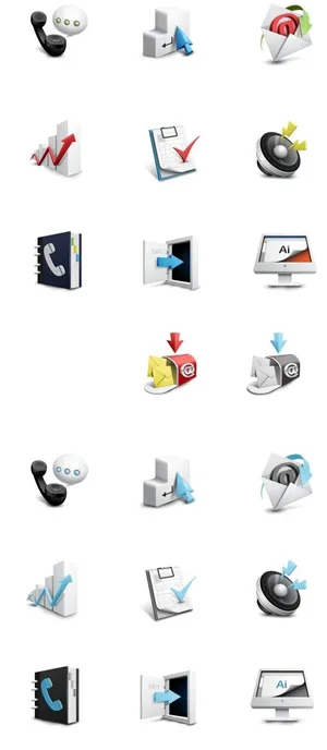 个性创意扁平3DAPP图标