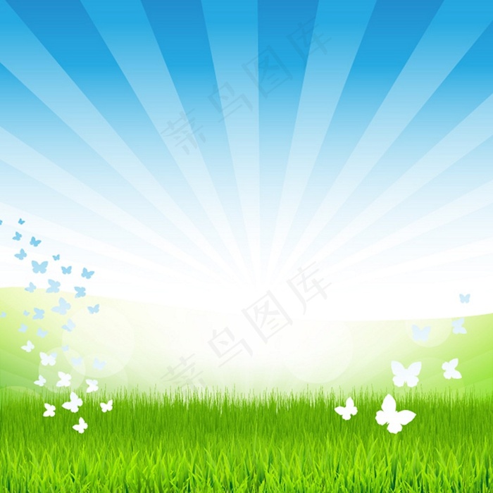 春天性质旭日背景图