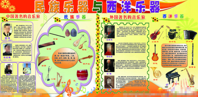 学校音乐展板模板