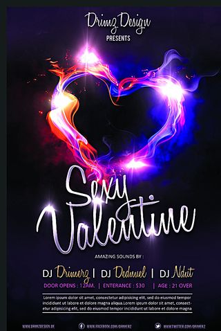 情人节炫彩海报图片