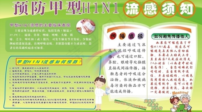 甲型流感图片cdr矢量模版下载