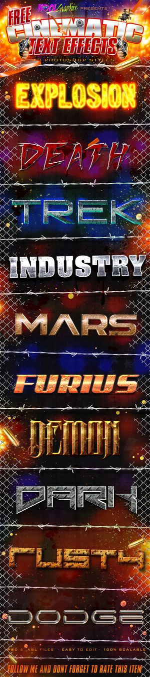 特效炫酷立体3D艺术字体