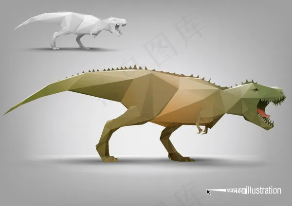 立面体动物模型04——矢量素材eps,ai矢量模版下载