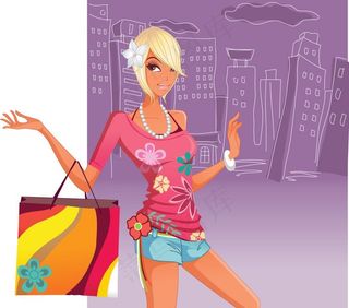 时尚女性矢量素材图片