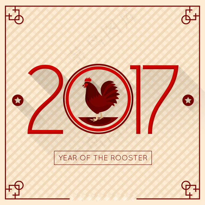 中国鸡年背景ai矢量模版下载