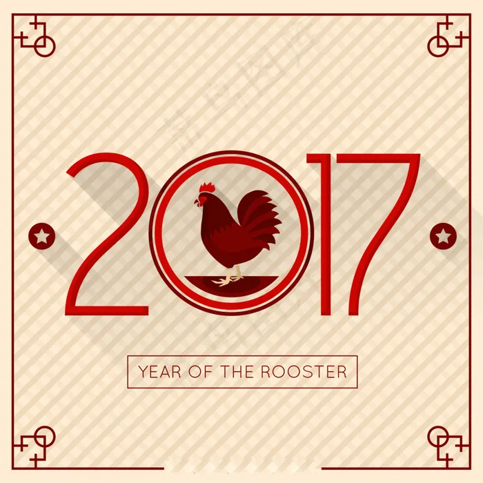 中国鸡年背景ai矢量模版下载