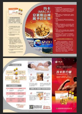 玛卡宣传折页设计cdr